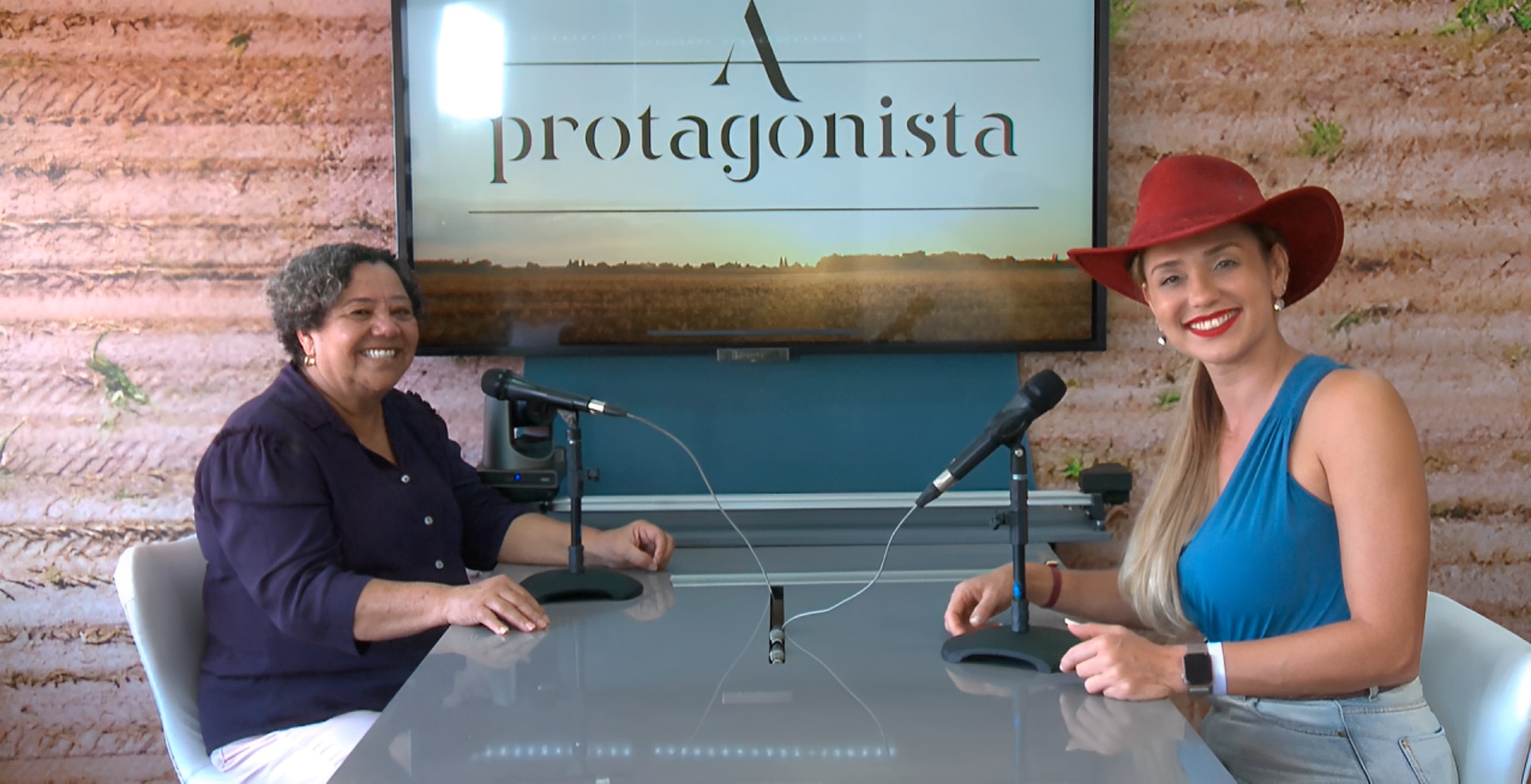 Sônia Bonato em entrevista ao podcast 'A Protagonista' durante participação na Agrishow, em Ribeirão Preto (SP)